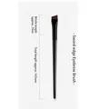 Angled eyebrow brush with 7mm brown bristles and 143mm slim black handle for makeup - Large Blade Brush