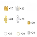 160-delige metalen dreadlock sieradenset met gouden en zilveren haarringen en manchetten - 160 Stuks/Gemengde Stijlen