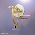 Gouden kabelarmband met zwart Romeinse cijfers hangertje voor dames en heren - Kabel Goud Zwarte Schelp Romeins Cijfer Hanger