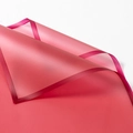 Translucent matte waterproof flower wrapping paper in deep red with elegant border - Magic Border - Wine Red