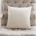 Französischer minimalistischer Samtkissenbezug in Beige für das Wohnzimmersofa - Holländischer Samt Creme 45*45cm (Ohne Inlay)
