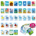 Educational flashcards for kids featuring seasons, months, weather, and holidays - Time and Seasons 34 Sheets