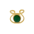 Green Oval Gemstone Vintage (J789)