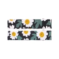 Set of two vintage fabric hair clips with white daisy pattern on dark background - Style 21 (Navy Blue with White Daisy)