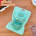 Gradient telephone wire hair ties set with green and blue spirals in a frosted bag - Yellow Series Set (D4-513#) / 6 Pcs/Bag