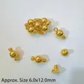 Golden spherical magnetic jewelry clasps for necklaces and bracelets, size 6x12mm - 6mm Sphere / Gold