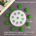 Detailed 9-cavity silicone mold with realistic miniature kumquat fruit resin models - 9-Hole Kumquat Mold