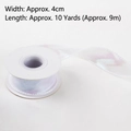 White translucent snow gauze ribbon roll 4cm width and 10 yards length for cake decor - Iridescent Fish Tail Ribbon White