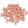 Polierte 18k Roségold plattierte Metallperlen mit Loch für DIY-Schmuckherstellung - 3mm / Roségold