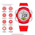 Waterproof garnet red sports watch for girls with alarm, calendar and luminous display - Vermilion Red
