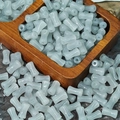Bamboo shaped light blue glass beads 6x12mm for DIY handmade jewelry and bracelets - Silver Gray (J3#)
