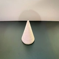 Conical pink velvet ring display stand with a luxurious gold metal base trim - Cone Shape (Pink)