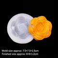Rose flower silicone mold for DIY aroma gypsum and soap with multi-layered petal texture - 3# Rose Texture / Clear