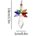 Crystal suncatcher pendant with colorful faceted beads and 1.5 inch prism for garden decor - Rainbow