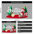 Christmas snowman and tree static window cling sticker set in 40x60cm size sheet - Christmas Tree & Clock Snowman (40*60cm)