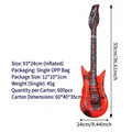Inflatable 93cm red rock guitar prop made of eco-friendly PVC for party stage entertainment - Guitar 95CM / Red