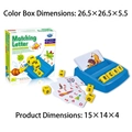 Set gioco educativo di lettere con base in plastica blu e blocchi alfabetici gialli - Set di abbinamento lettera singola (Scatola a colori inglese)