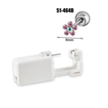 Disposable ear piercing gun with a 4mm pink crystal flower stainless steel stud - Steel 4mm AB Rose Red Flower