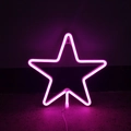 Néon LED en forme d'étoile violette pour la décoration murale et l'ambiance de chambre - Étoile Rose