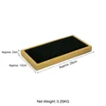 Black velvet jewelry display tray with gold frame for earrings and bracelets 25x12cm - Display Pad (Black Velvet) 25*12*2CM