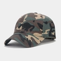 Classic jungle camouflage baseball cap with adjustable six-panel cotton twill design - Adjustable / Jungle Camouflage