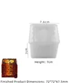 Square cube silicone mold for DIY candle holders with geometric textured dot pattern - No. 2 Polka Dot Storage Box Mold