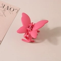 Pinza para el pelo de mariposa rosa mate con resorte resistente y diseño minimalista - A granel / Rojo sandía