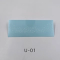 Detail view of waterproof freckle tattoo sticker with blue gradient star pattern - U-01 White Star Dots