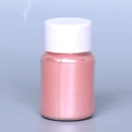 Rose gold pearlescent mica powder in a clear bottle for DIY crafts and nail art - Pearl Powder #20 Light Pink