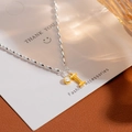 S925 silver letter I bracelet with zircon on a white display card with warm lighting - Silver Letter I