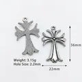 Retro zilveren kruishanger met bloemenreliëf en ruitjeskant voor DIY-sieraden maken - Antiek Zilver SZJ002Z36