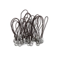 Dark brown braided phone lanyards with silver alloy rings for DIY jewelry making - Coffee