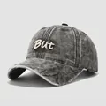 Cappellino da baseball vintage per bambini in cotone lavato con ricamo But e visiera usurata - 54cm / grigio scuro