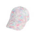 Mädchen Einhorn Baseballkappe mit pastellfarbenem rosa-blauem Mesh-Verlauf-Design - Buntes Glitzer Einhorn