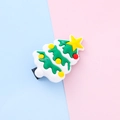 Cute green Christmas tree hair clip with colorful dots for festive kids' hair accessories - Christmas Tree