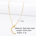 18k gold plated stainless steel O-chain, 1.5mm width, 45+5cm length minimalist jewelry - HC0054G-Twisted Plate Chain