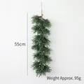 Green 55cm artificial PE pine garland for Christmas decor weighing 95g on white background - 55CM Short Small Leaf Style (N8166Z)