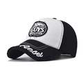 Unisex cotton baseball cap in black and white with GUYS embroidery and rebel logo - Adjustable / Black & White