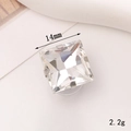 Transparent 14mm square cut rhinestone charm for DIY shoe decorations and jewelry - C463-14mm Square Gemstone