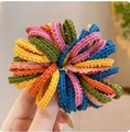 Bunte Spirale Haargummis Set mit hoher Elastizität und langlebigem Material für Damen - Herbstfarben Wellig 50 Stk. mit Dose