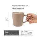 Beige 500ml ceramic mug with vertical relief texture and 10cm wide rim dimensions - 500ml / Grade B / Grey Brown