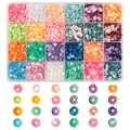 Scatola da 24 scomparti con paillettes rotonde colorate per il cucito fai-da-te - Scatola 57