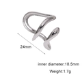 Dettagli dell'anello a serpente con diametro esterno di 24mm e peso in metallo di 1,7g - Color Acciaio