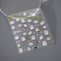 Cartoon sheep nail art stickers with carrots and stars decoration, style TC-2072 - TS-3072 Sheep Style