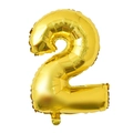 40-inch slim gold aluminum foil balloon shaped like number 2 for birthday party decor - Gold Style 2