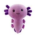 Peluche di axolotl viola con branchie scure e morbida consistenza del tessuto - Viola