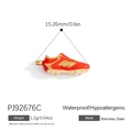Ciondolo a scarpa da calcio in acciaio inossidabile placcato oro 18K rosso e oro - Ciondolo Scarpetta da Calcio Rosso Oro in Acciaio Inossidabile (PJ92676C)