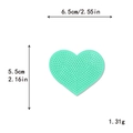 Mint green heart sequin patch for DIY clothing, 6.5x5.5cm glittery iron-on applique - Blue Green Heart*Small Size #98