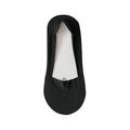 Elastic ice silk no-show socks in solid black color for women low cut invisible design - One Size / Black