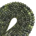 Disposition en spirale de perles en pierre de serpentine vert foncé de tailles variées - 4mm/Environ 96pcs / Jade du Sud Vert Foncé